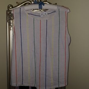 Striped Linen Shell